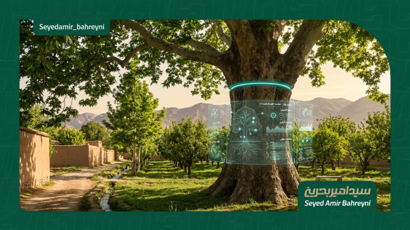 سیستم نمایشگر برخط سلامت درختان کهنسال (محور قصرالدشت)